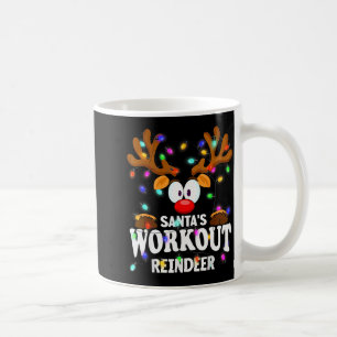 Christmas Men Women Santa's Workout Reindeer Coffee Mug