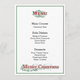 Christmas Menu