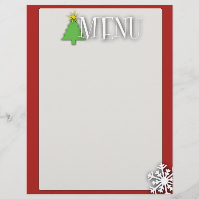 Christmas menu (Front)