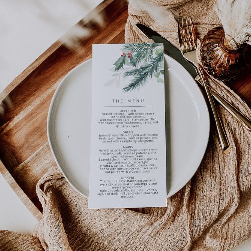 Christmas Menus  Winter Wedding Menu