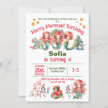 Christmas Mermaid Birthday Party Invitation<br><div class="desc">Make a splash this holiday season with my enchanting Mermaid Christmas Birthday Invitations! These delightful watercolor designs in festive red and green hues are perfect for celebrating your daughter's special day during the Christmas season. Dive into the magic of an underwater Christmas celebration with these customizable invites, featuring a whimsical...</div>