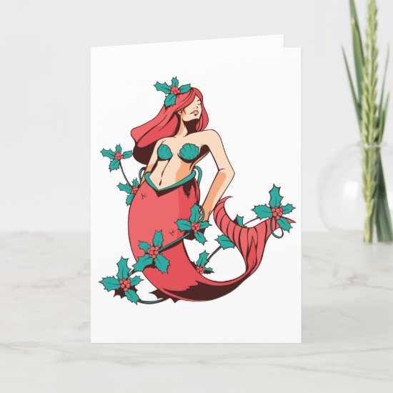 Christmas Mermaid Card