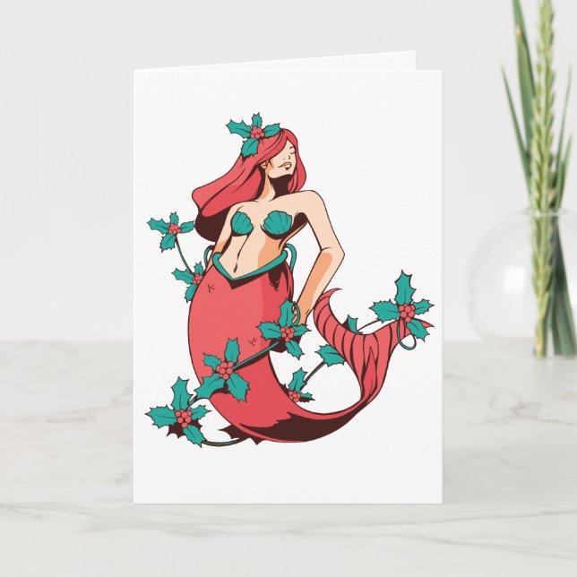 Christmas Mermaid Card (Front)