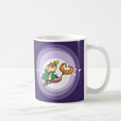 Christmas Mermaid Cat Coffee Mug