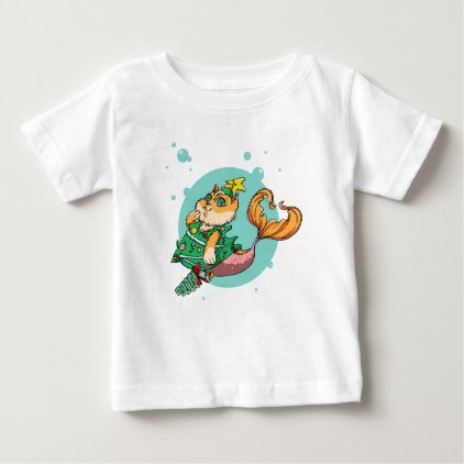 Christmas Mermaid Cat T-Shirt