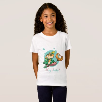 Christmas Mermaid Cat T-Shirt