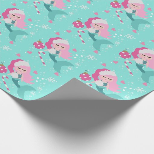 Mermaid Christmas Wrapping Paper 