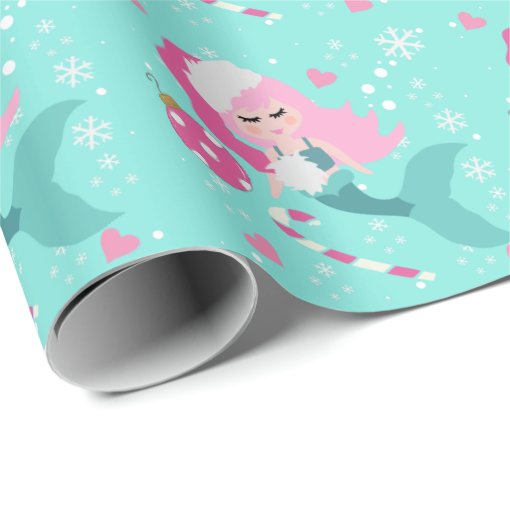 Mermaid Christmas Wrapping Paper 