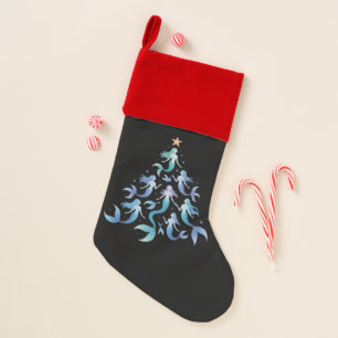 Christmas Mermaid Tree Girls Summer Holiday Xmas Stocking