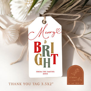 Christmas Merry and Bright Gift Tags
