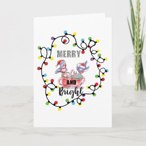 Christmas Merry and Bright Holiday Card