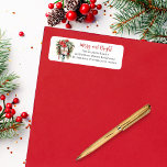 Christmas Merry and Bright Mailbox Floral Monogram Label<br><div class="desc">Beautiful Christmas holiday "Merry and Bright" watercolor monogram mailbox floral bouquet in in red and white with greenery give this botanical return address envelope seal design a look of classically sophisticated elegance that is sure to impress your recipients. Simply add your names and return address.</div>