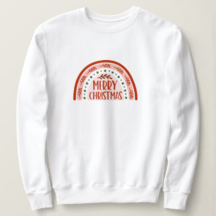 christmas,merry and bright,merry,modern,retro typo sweatshirt