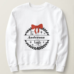 christmas,merry and bright,merry,modern,retro typo sweatshirt