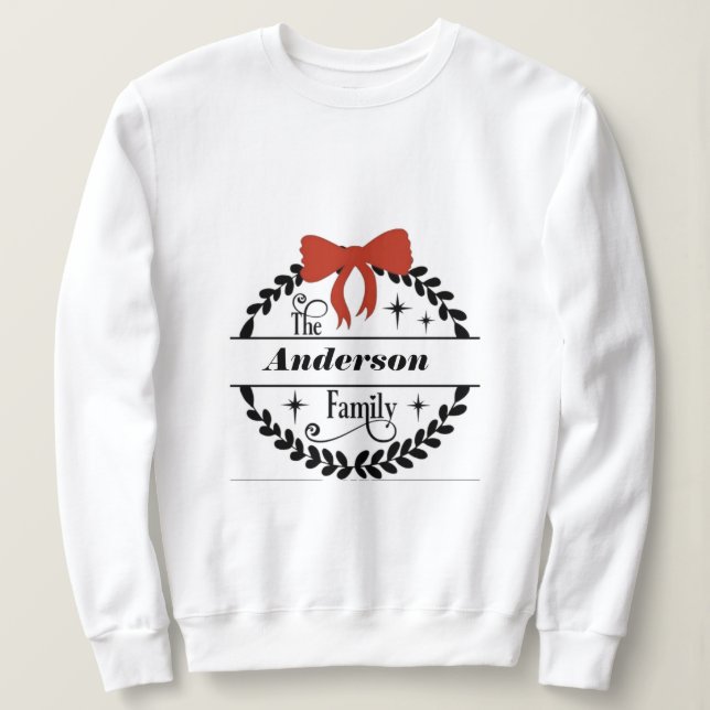 christmas,merry and bright,merry,modern,retro typo sweatshirt (Design Front)