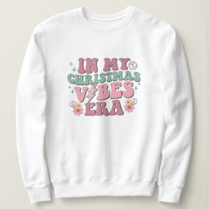 christmas,merry and bright,merry,modern,retro typo sweatshirt