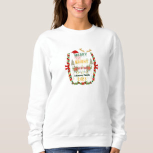 Christmas Merry and Bright Modern Women Sweatshirt