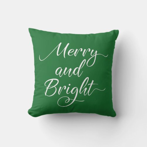 Christmas Merry And Bright Throw Pillow