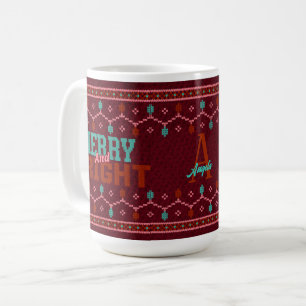 Christmas Merry & Bright Ugly Sweater Mug