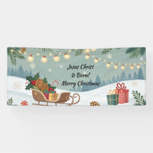 Christmas Merry Christmas Banner Festive Holiday