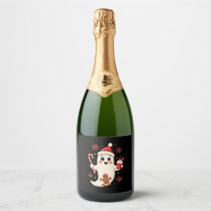 Christmas Merry Christmas For Gift Christmas Ghost Sparkling Wine Label