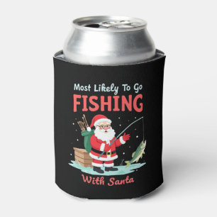 Christmas Merry Christmas For Gift Fishing Santa ( Can Cooler