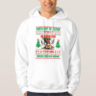 Christmas Merry Christmas For Gift Funny Reindeer Hoodie