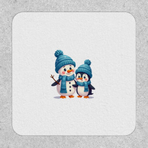 Christmas Merry Christmas For Gift Penguin Snowman Patch