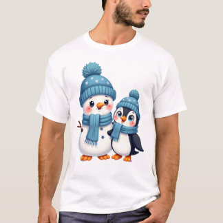 Christmas Merry Christmas For Gift Penguin Snowman T-Shirt