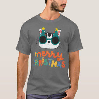Christmas Merry Christmas Funny Cat T-Shirt