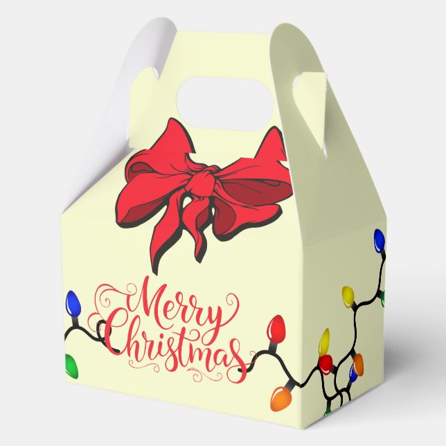 Christmas Merry Christmas Lights Favor Gift Favor Favor Boxes (Front)