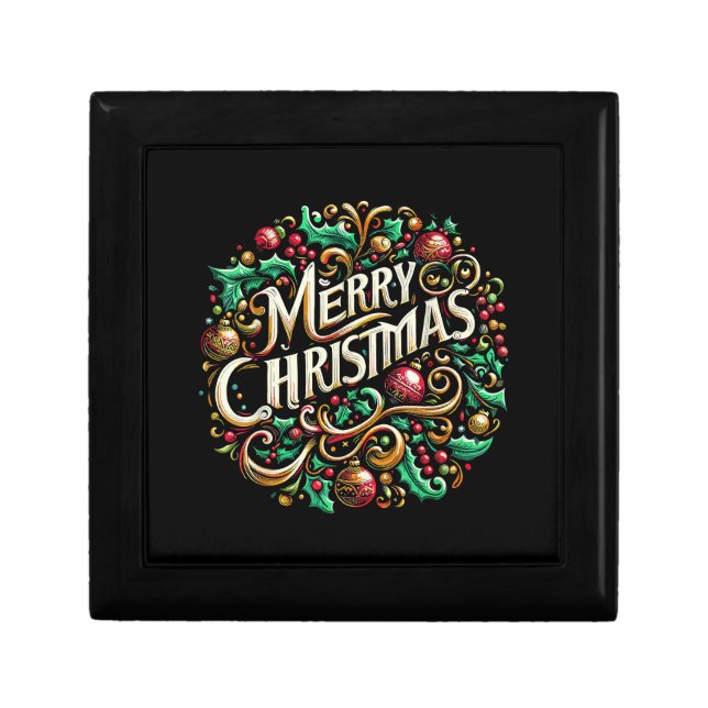 Christmas Merry Christmas Morning Holiday Cute Gift Box (Front)