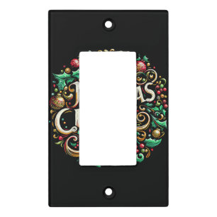 Christmas Merry Christmas Morning Holiday Cute Light Switch Cover