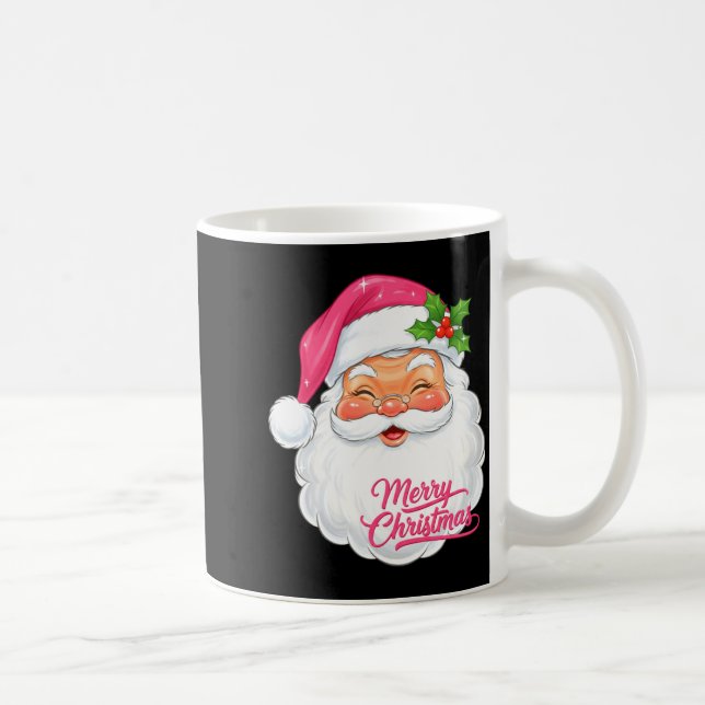 Christmas Merry Christmas Santa Face Jolly Santa C Coffee Mug (Right)