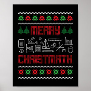 Christmas Merry Christmath Nerd Geeks Teacher Gift Poster