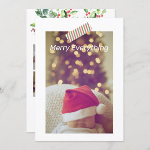 Christmas Merry Everything Photo Personalized Card