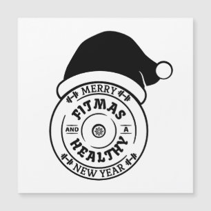 Christmas Merry Fitmas and Healty New Year Card