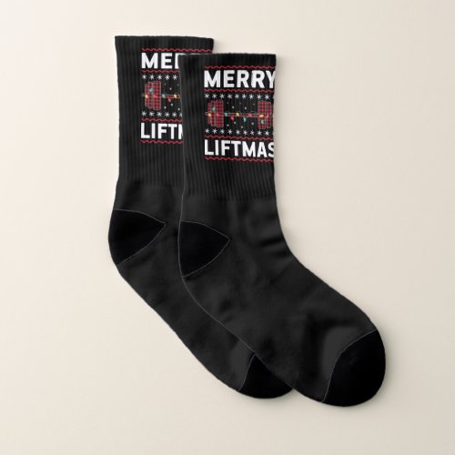 Christmas Merry Liftmas Gym Equipment Holiday Gift Socks
