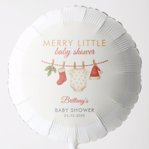 Christmas Merry Little Baby Shower Balloon