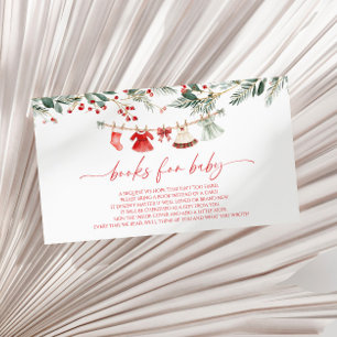 Christmas Merry Little Baby Shower Books For Baby Enclosure Card