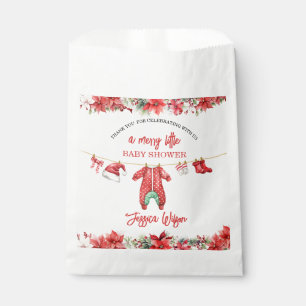 Christmas Merry Little Baby Shower Gender Neutral Favor Bag