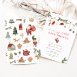 Christmas Merry Little Baby Shower Invitation<br><div class="desc">Have yourself a merry little baby shower 🎄 Our DIY merry little baby shower invitations are the perfect way to celebrate the new baby on the way with a Christmas baby shower. Perfect for a boy or girl baby shower in December, these winter holiday baby shower invites showcasing all of...</div>