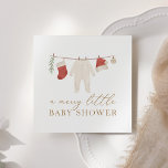 Christmas Merry Little Baby Shower Napkins<br><div class="desc">Add a finishing touch to your baby shower decor with these Christmas themed napkins.</div>