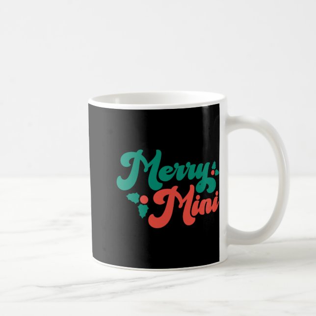 Christmas Merry Mini Cute Modern Tygraphy Script B Coffee Mug (Right)