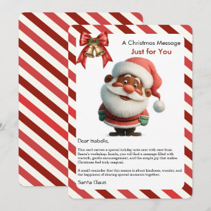 Christmas Message Card from Santa for Children
