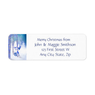 Christmas Message Fox Animal Forest Animal Art Label