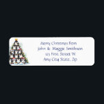 Christmas Message Penguin Christmas Tree Fun Label<br><div class="desc">Great Christmas Label to customize Penguin Christmas Tree Fun  Animal Art wildlife</div>