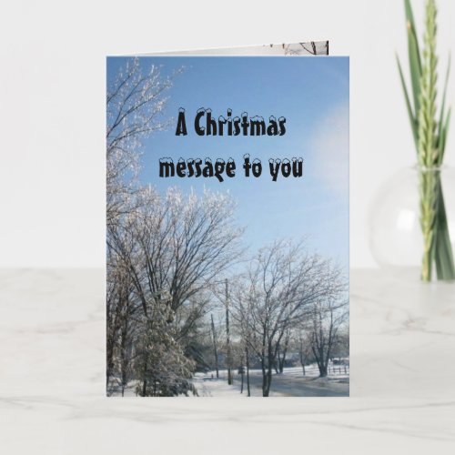 CHRISTMAS MESSAGE TO LOVED ONE INCARCERATED   CARD