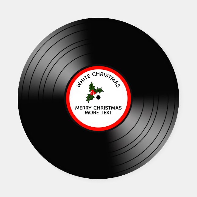 Christmas Message Vinyl Record Coaster Set (Single)
