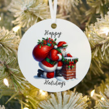 Christmas Metal Circle Ornament